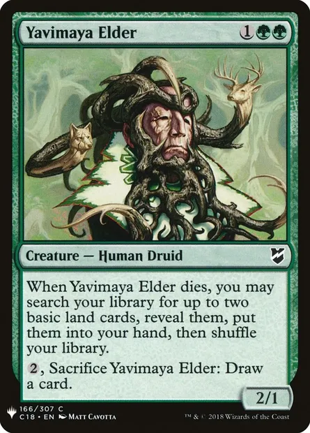 Yavimaya Elder, Magic card PLST C18-166 — The List set