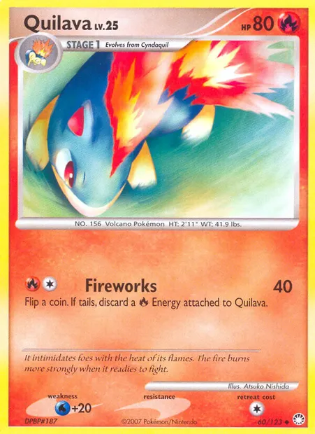 Quilava, Pokémon card MT 60 — Mysterious Treasures set