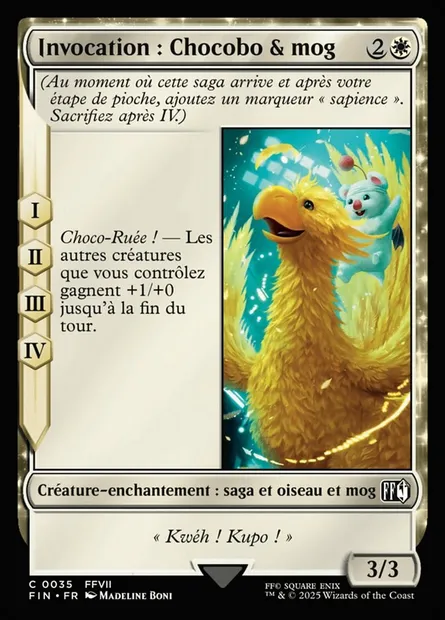 Invocation : Choco & mog, carte Magic FIN 35 — extension Final Fantasy