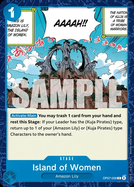 Island of Women, One Piece card OP07-058 — 500 YEARS IN THE FUTURE set