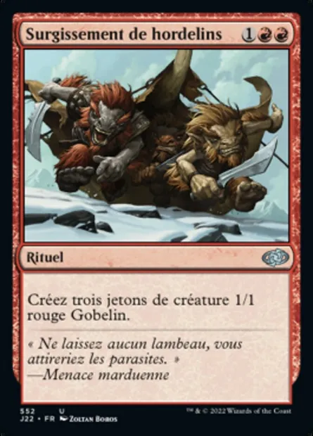 Surgissement de hordelins, carte Magic J22 552 — extension Jumpstart 2022