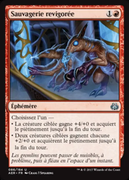 Sauvagerie revigorée, carte Magic AER 86 — extension La révolte éthérique