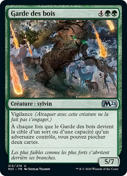 Garde des bois, carte Magic M21 213 — extension Core Set 2021