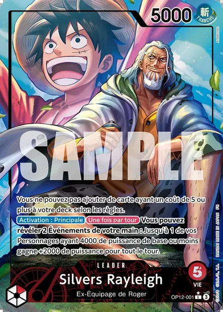 Silvers Rayleigh, carte One Piece OP12-001 — extension L'HÉRITAGE DU MAÎTRE