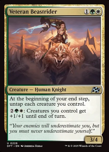 Veteran Beastrider, Magic card DFT 226 — Aetherdrift set
