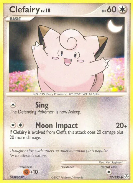 Clefairy, Pokémon card DP 77 — Diamond & Pearl set