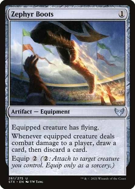 Zephyr Boots, Magic card STX 261 — Strixhaven: School of Mages set