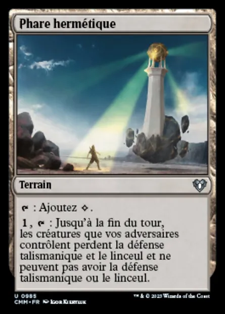 Phare hermétique, carte Magic CMM 985 — extension Commander Masters