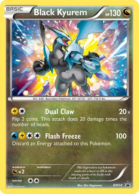 Black Kyurem, Pokémon card BW 58 — BW Black Star Promos set