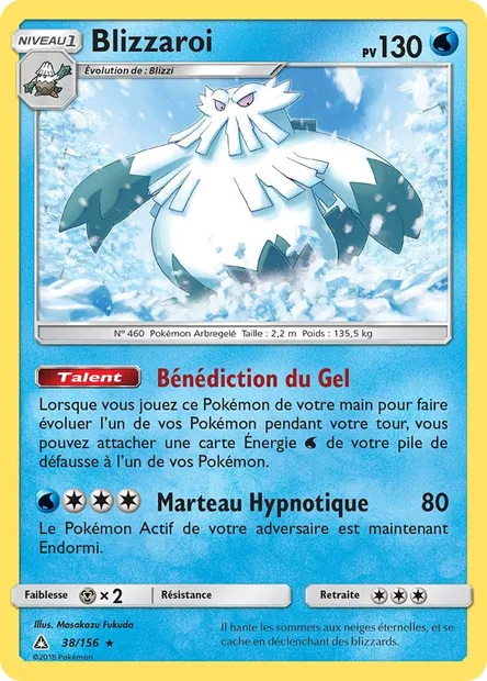 Blizzaroi, carte Pokémon UPR 38 — extension Ultra-Prisme