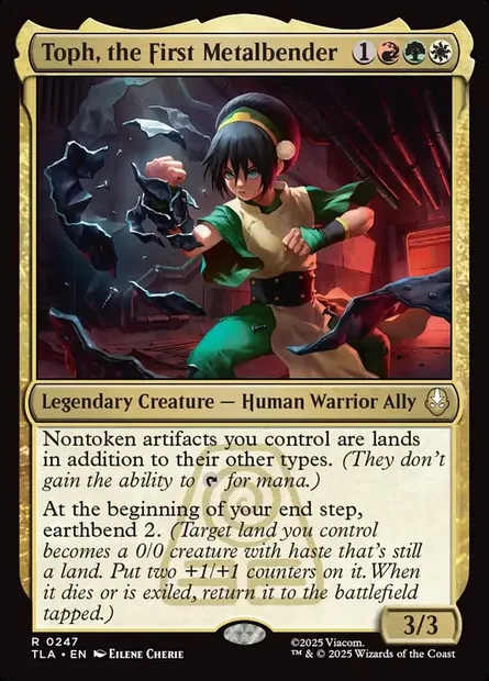 Toph, the First Metalbender, Magic card TLA 247 — Avatar: The Last Airbender set