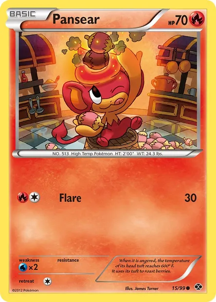 Pansear, Pokémon card NXD 15 — Next Destinies set