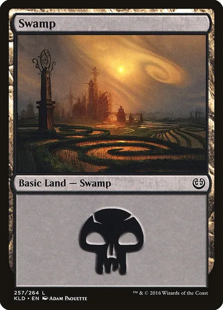 Swamp, Magic card KLD 257 — Kaladesh set