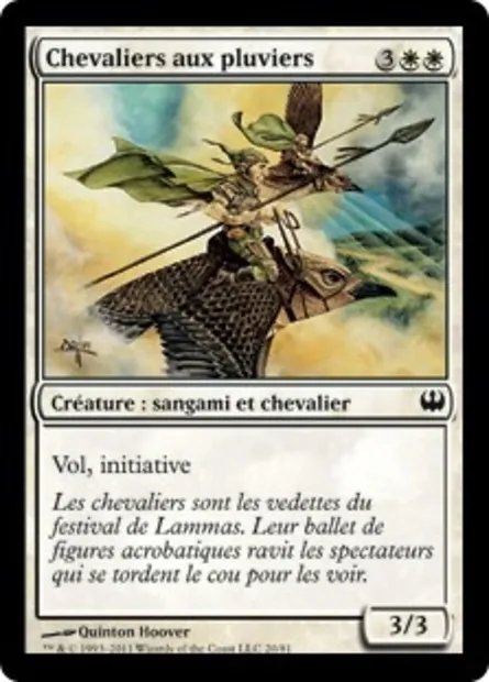 Chevaliers aux pluviers, carte Magic DDG 20 — extension Duel Decks: Knights vs. Dragons