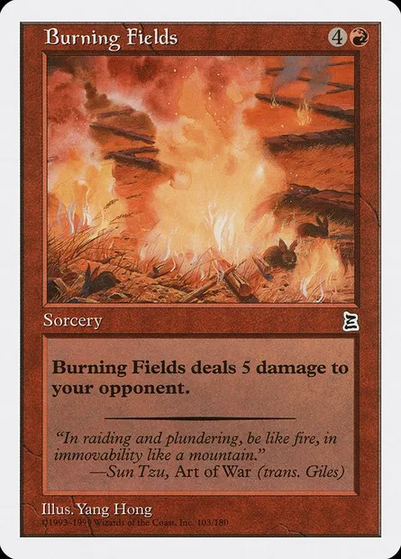 Burning Fields, carte Magic PTK 103 — extension Portal Three Kingdoms