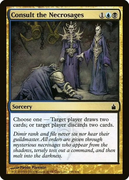 Consultation des nécrosages, carte Magic RAV 199 — extension Ravnica: La Cité des Guildes