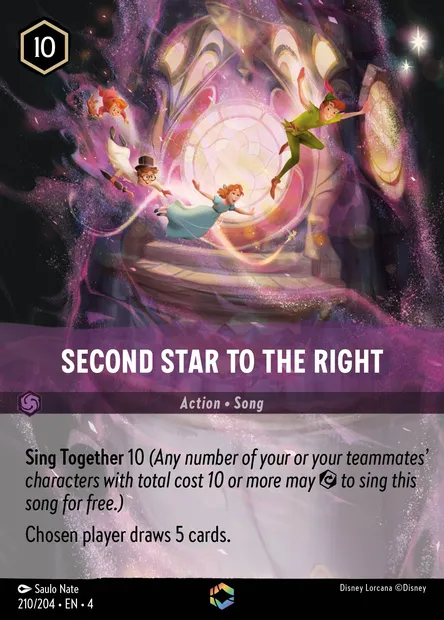 Second Star to the Right, Disney Lorcana card CH4-210 — Ursula's Return set