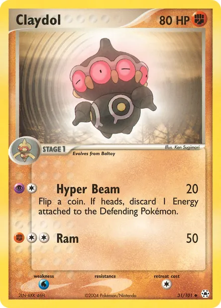 Claydol, Pokémon card HL 31 — Hidden Legends set