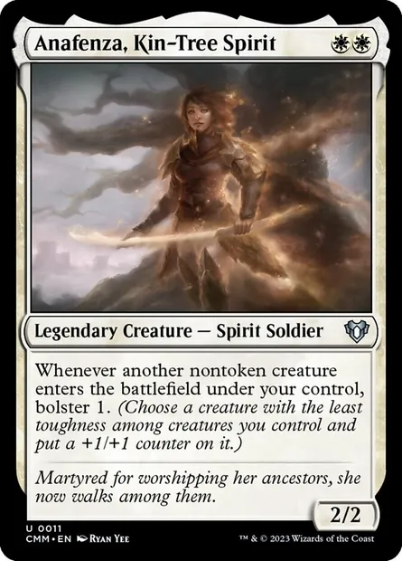 Anafenza, Kin-Tree Spirit, Magic card CMM 11 — Commander Masters set