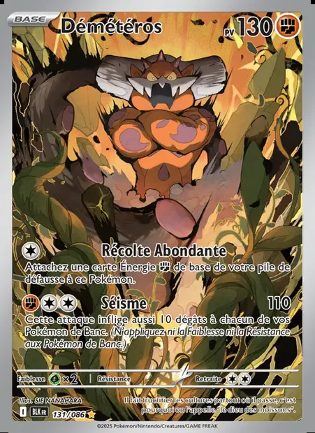 Démétéros, carte Pokémon BLK 131 — extension Foudre Noire