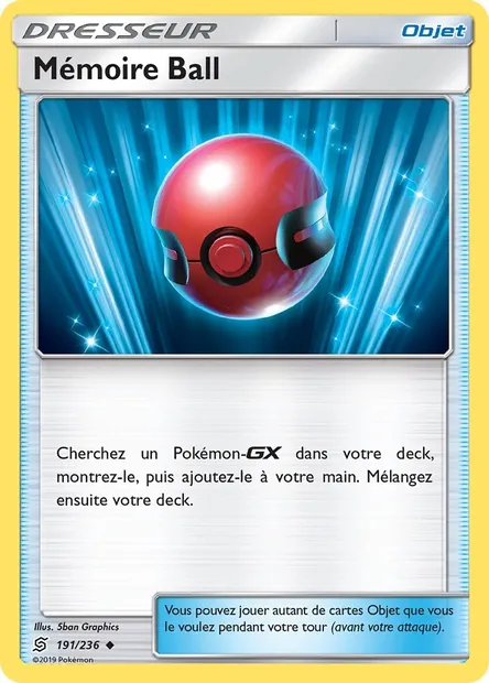 Mémoire Ball, carte Pokémon UNM 191 — extension Harmonie des Esprits