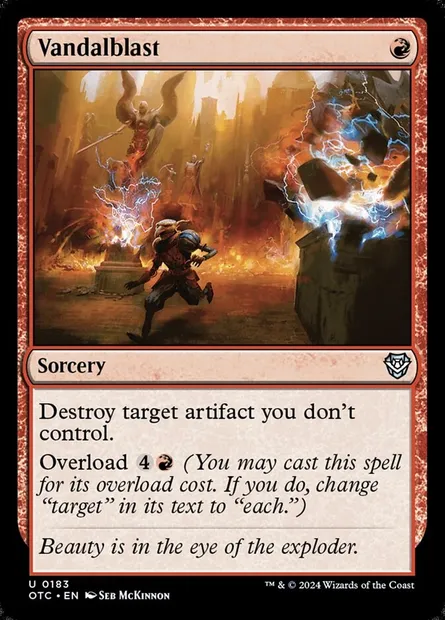 Vandalblast, Magic card OTC 183 — Outlaws of Thunder Junction Commander set