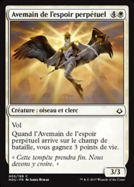 Avemain de l'espoir perpétuel, carte Magic HOU 5 — extension L’âge de la destruction