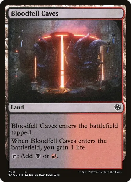 Cavernes du Sacrifice, carte Magic SCD 290 — extension Starter Commander Decks