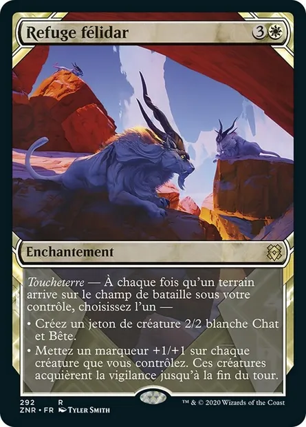 Refuge félidar, carte Magic ZNR 292 — extension Renaissance de Zendikar