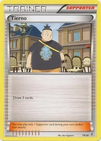 Tierno, carte Pokémon TK7A 019 — extension XY Trainer Kit: Bisharp