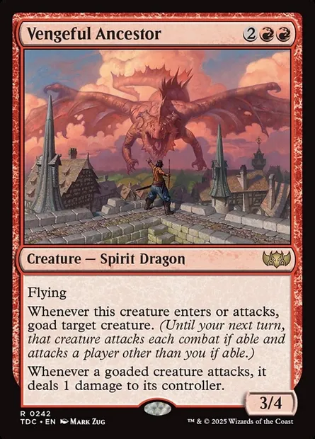 Vengeful Ancestor, Magic card TDC 242 — Tarkir: Dragonstorm Commander set