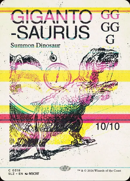 GIGANTO-SAURUS, Magic card SLZ 318 — The Zeta Set set