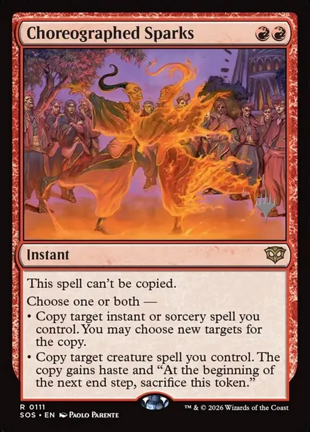 Choreographed Sparks, Magic card PSOS 111p — Secrets of Strixhaven Promos set