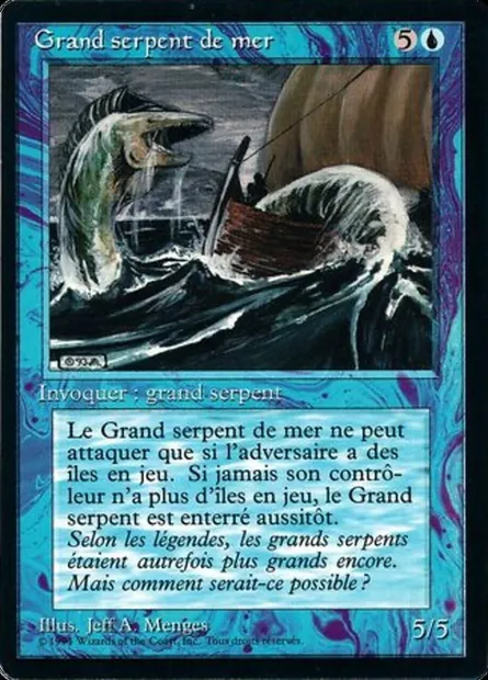 Sea Serpent, Magic card FBB 78 — Foreign Black Border set
