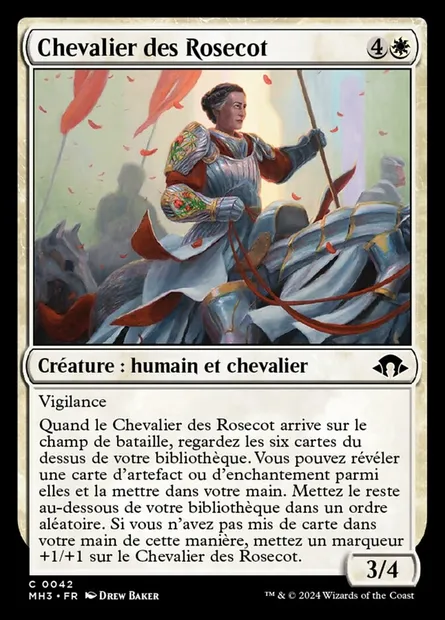 Chevalier des Rosecot, carte Magic MH3 42 — extension Modern Horizons 3