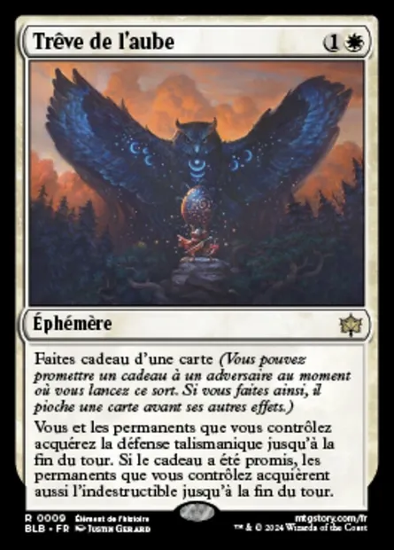 Trêve de l'aube, carte Magic BLB 9 — extension Bloomburrow