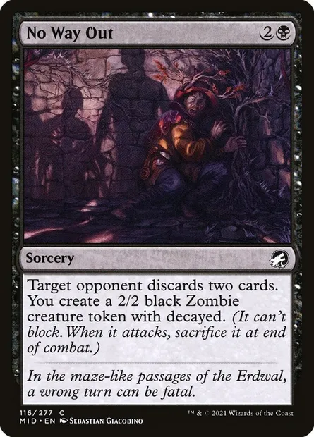 No Way Out, Magic card MID 116 — Innistrad: Midnight Hunt set