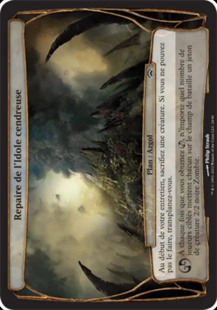 Repaire de l'Idole cendreuse, carte Magic OPC2 24 — extension Planechase 2012 Planes