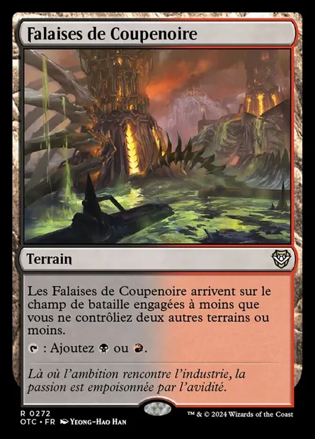 Falaises de Coupenoire, carte Magic OTC 272 — extension Outlaws of Thunder Junction Commander