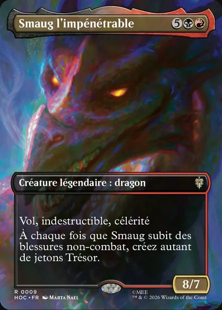 Smaug l'impénétrable, carte Magic HOC 9 — extension The Hobbit Eternal