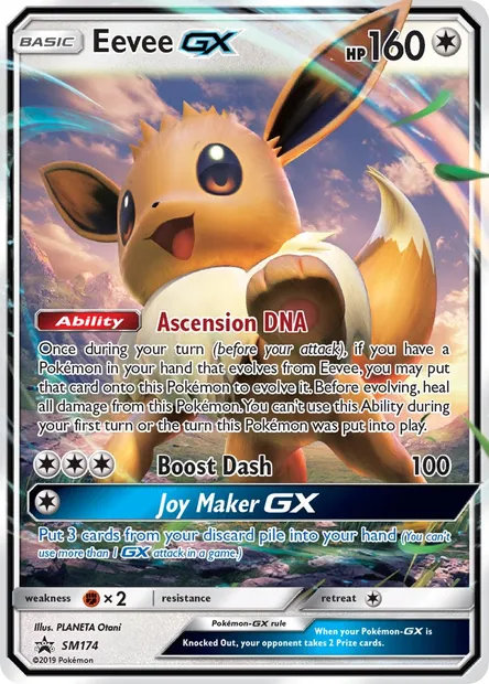 Évoli GX, carte Pokémon SM 174 — extension Promo SM