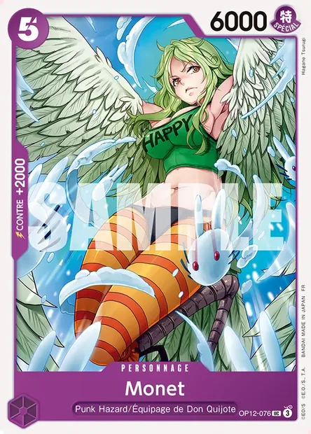 Monet, carte One Piece OP12-076 — extension L'HÉRITAGE DU MAÎTRE