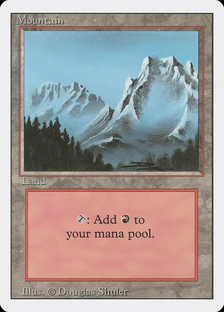 Mountain, Magic card 3ED 302 — Revised Edition set