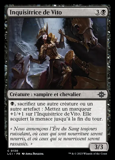 Inquisitrice de Vito, carte Magic LCI 130 — extension The Lost Caverns of Ixalan