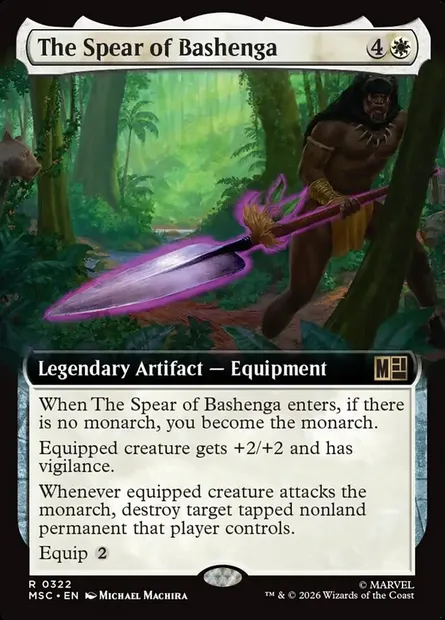 The Spear of Bashenga, Magic card MSC 322 — Marvel Super Heroes Commander set