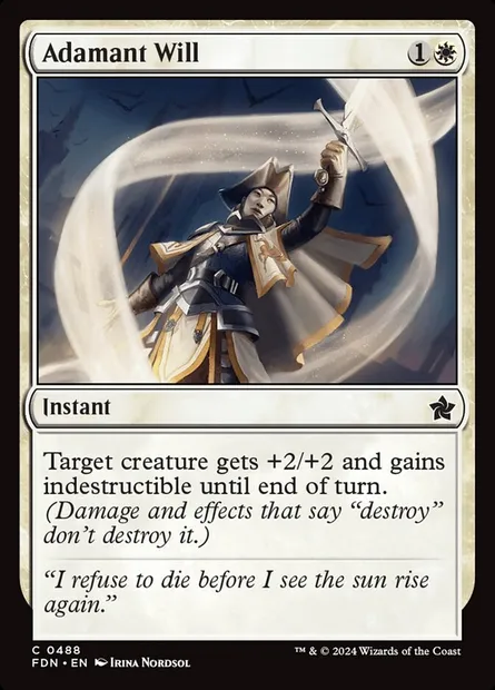 Adamant Will, Magic card FDN 488 — Foundations set