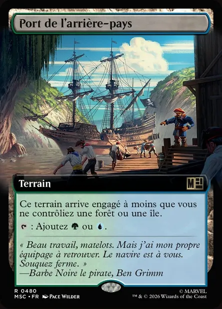 Port de l'arrière-pays, carte Magic MSC 480 — extension Marvel Super Heroes Commander