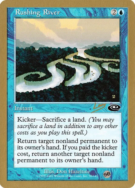 Rushing River, Magic card WC02 rl30sb — World Championship Decks 2002 set