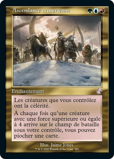 Ascendance temurienne, carte Magic TSR 387 — extension Spirale Temporelle Remastered