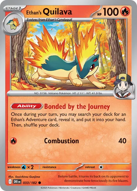 Ethan's Quilava, Pokémon card DRI 033 — Destined Rivals set